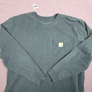 Carhartt Forest Green Long Sleeve Pocket Long Sleeve Tee Workwear Country Boy 2X